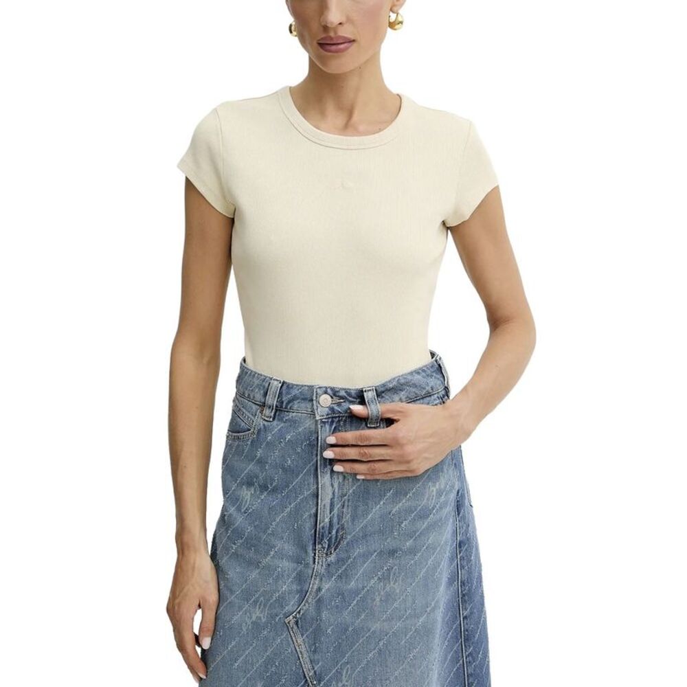 Boss Womens Esima Open-Back Short-Sleeve T-Shirt X-Large Beige - NWT $68